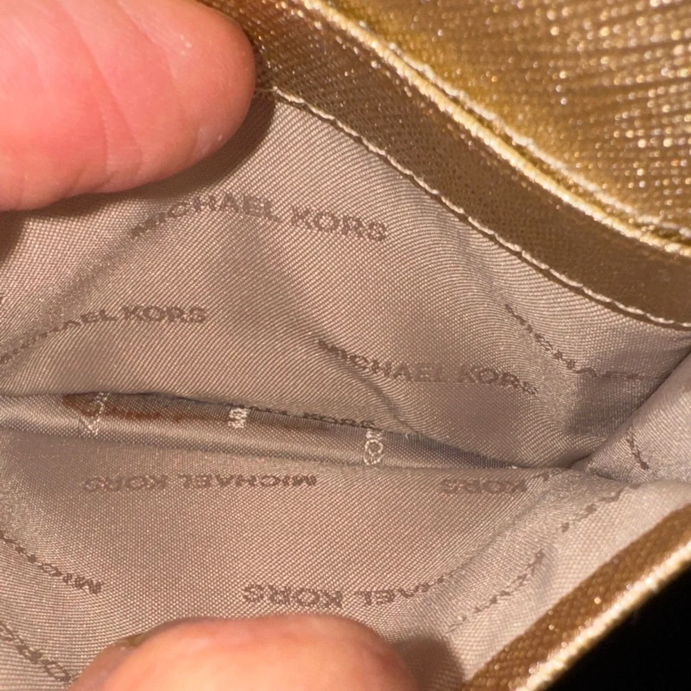 Michael Kors Metallic Gold Card Holder - Picture 8 of 12